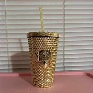 Starbucks Shimmering Gold Studed Tumbler